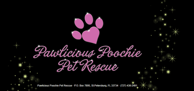 Pawlicious Poochie Pet Rescue logo