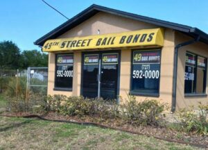 Exterior of building for 49th Street Bail Bonds with awning