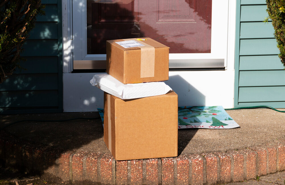 packages left on porch