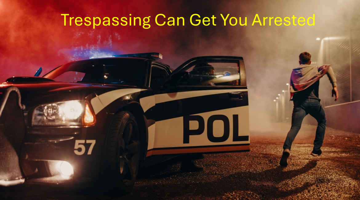 person running from police because he is trespassing