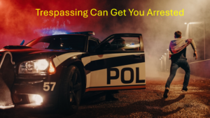 person running from police because he is trespassing