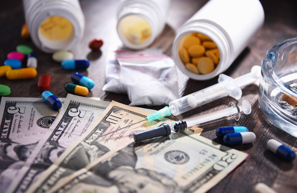 drugs with cash for drug trafficking