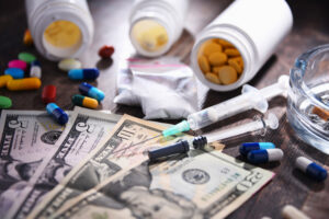 drugs with cash for drug trafficking